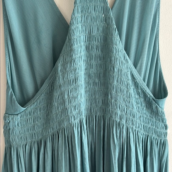 Urban Outfitters Teal Green Strapless Empire Midi Dress Women's XS - Picture 10 of 16